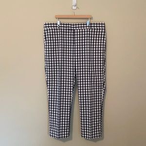 New! Banana Republic Black Gingham Ankle Pant
